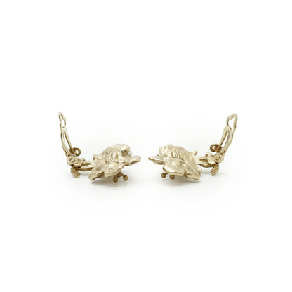 CC Camellia Flower Faux Pearl Clip-on Earrings GP