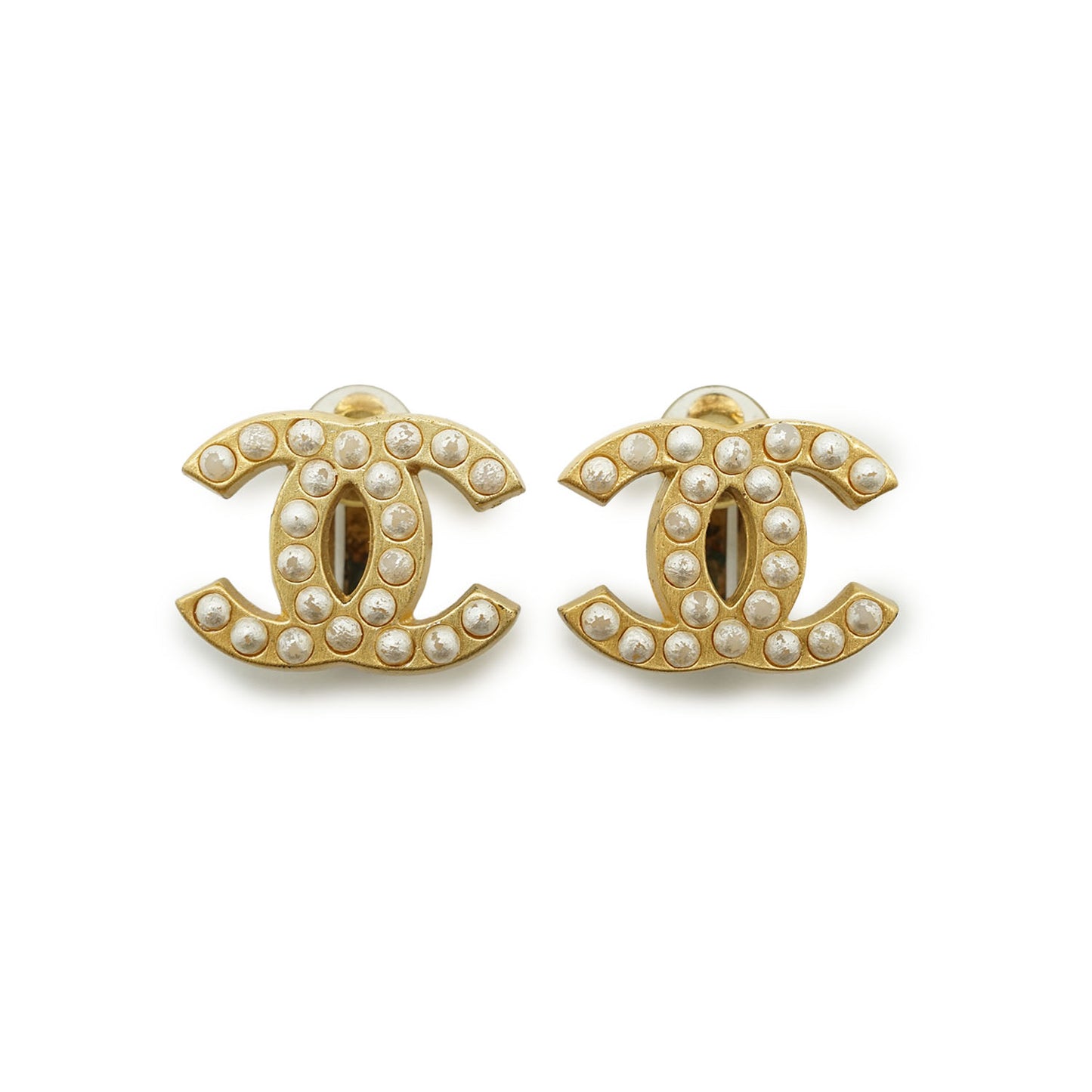 CC Faux Pearl Clip-on Earrings