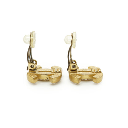 CC Faux Pearl Clip-on Earrings