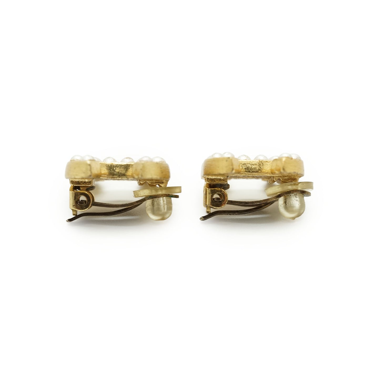 CC Faux Pearl Clip-on Earrings