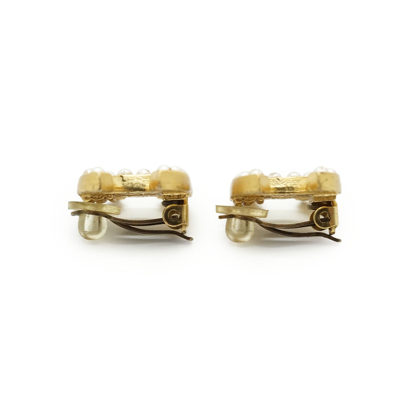 CC Faux Pearl Clip-on Earrings