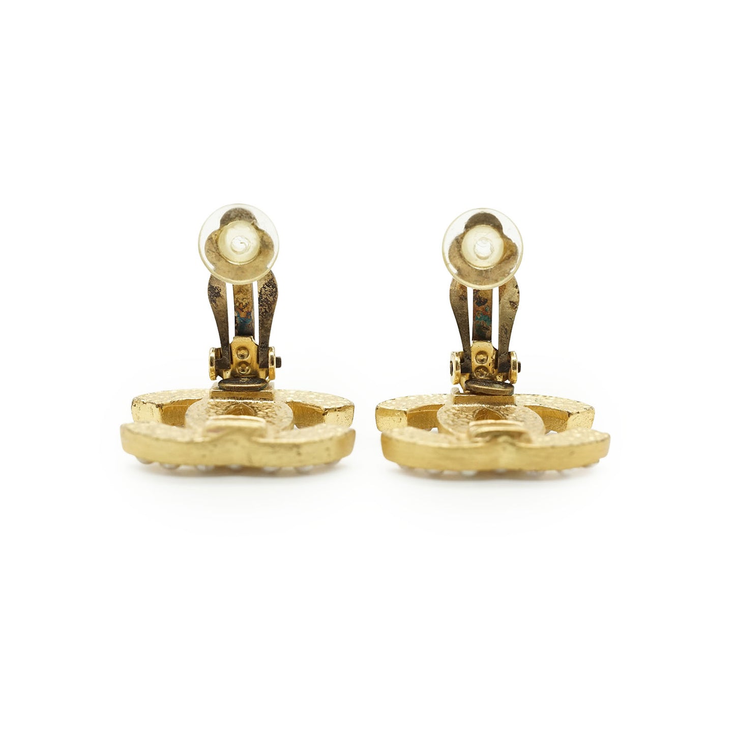 CC Faux Pearl Clip-on Earrings