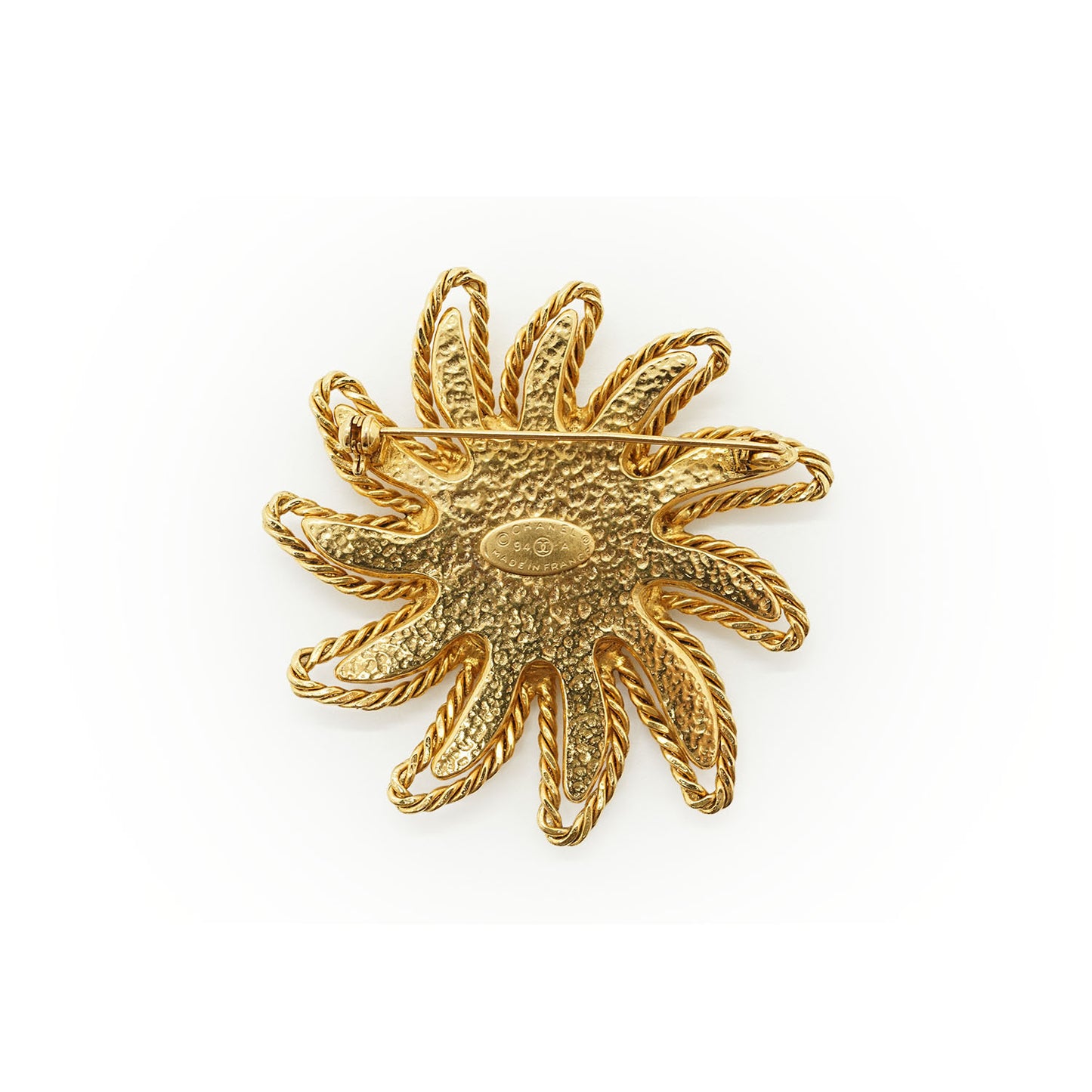 Large CC Sun Brooch GP