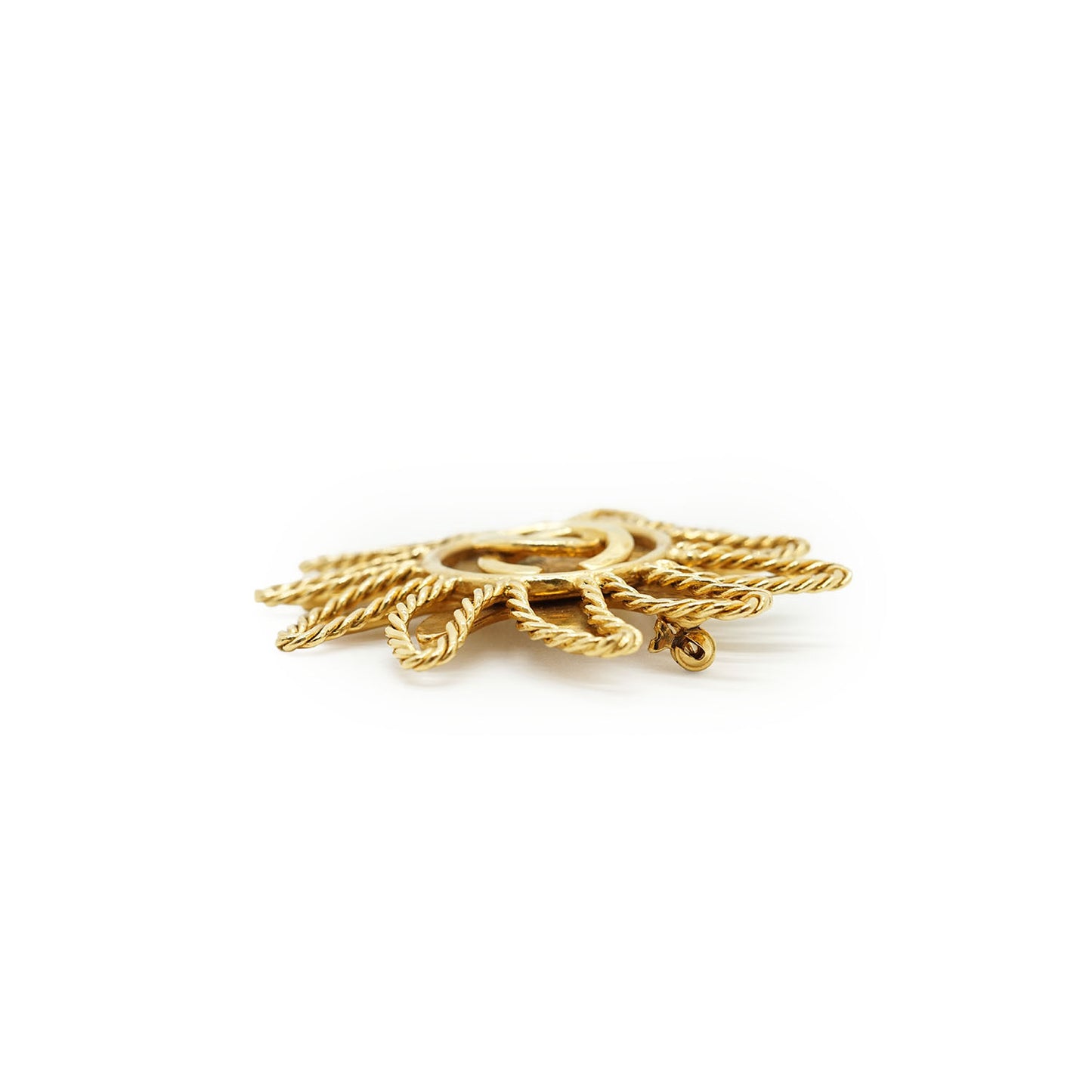 Large CC Sun Brooch GP