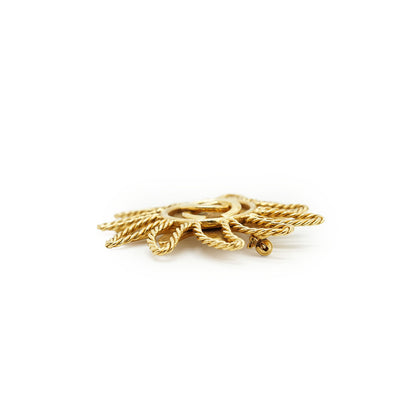 Large CC Sun Brooch GP