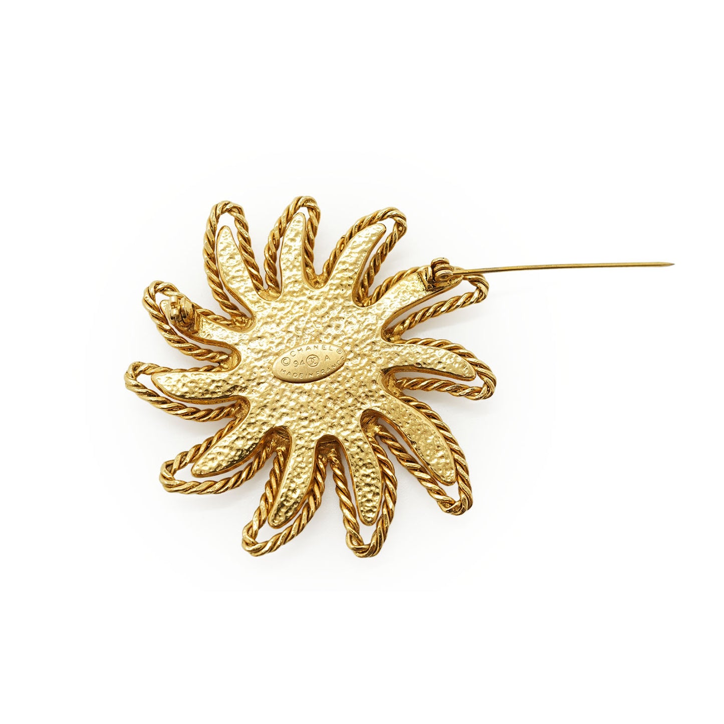 Large CC Sun Brooch GP