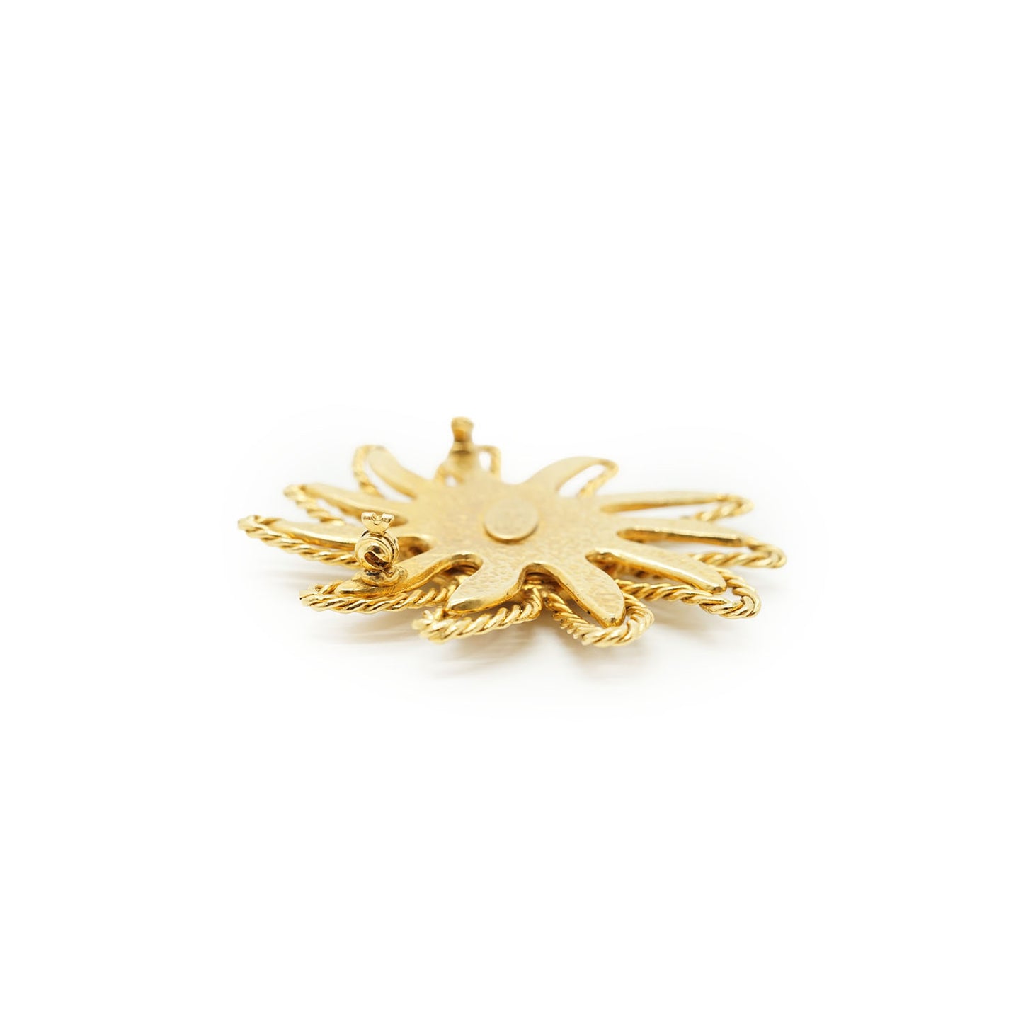 Large CC Sun Brooch GP