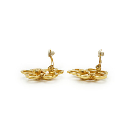 CC Flower Clip-on Earrings