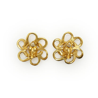 CC Flower Clip-on Earrings