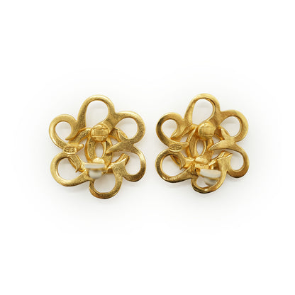 CC Flower Clip-on Earrings