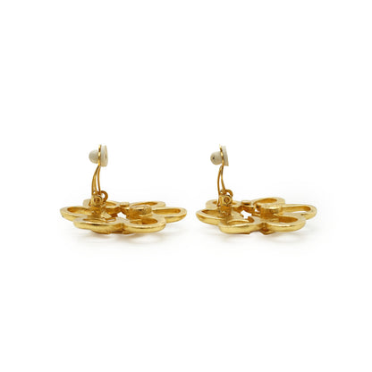 CC Flower Clip-on Earrings