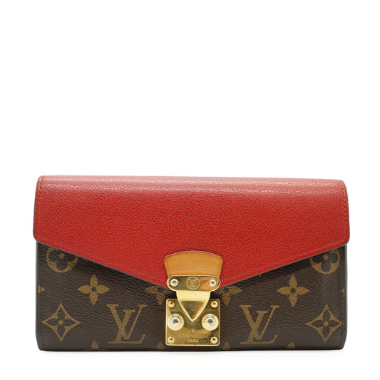 Monogram Portefeuille Pallas Cherry Red Long Wallet