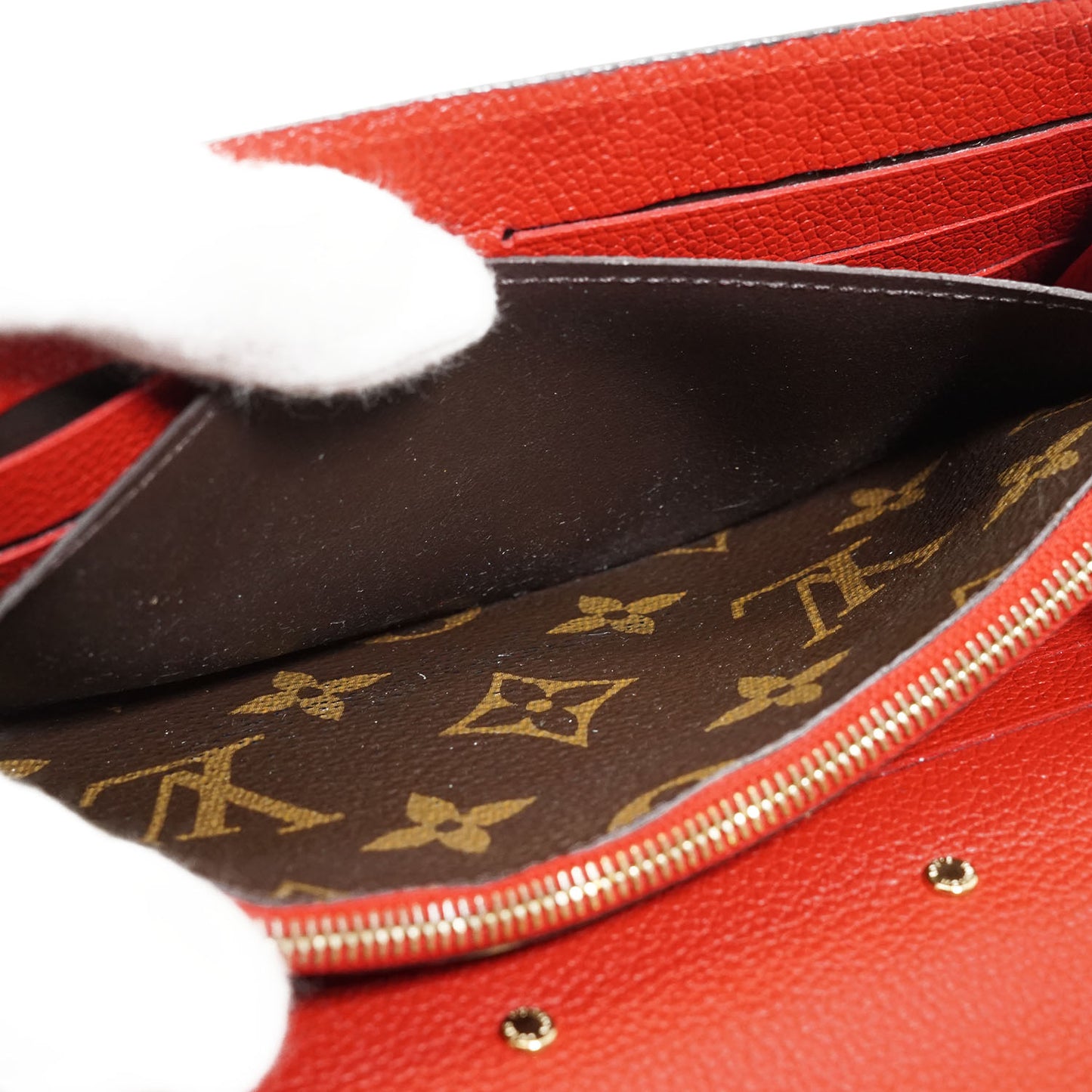 Monogram Portefeuille Pallas Cherry Red Long Wallet