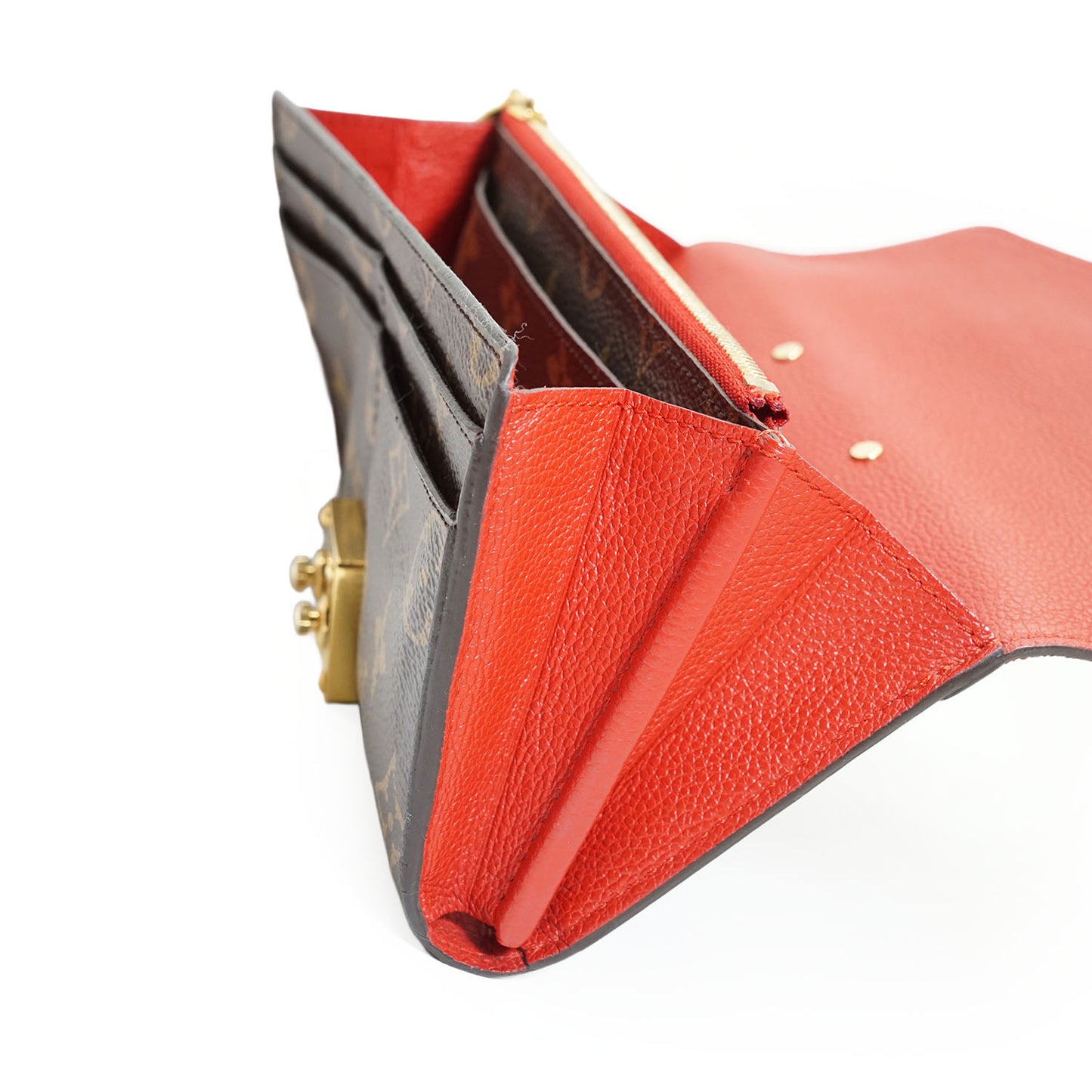 Monogram Portefeuille Pallas Cherry Red Long Wallet