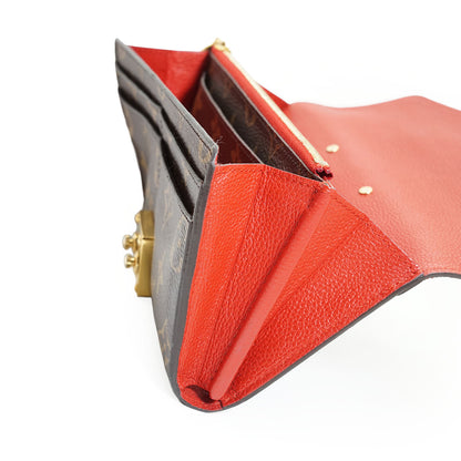 Monogram Portefeuille Pallas Cherry Red Long Wallet
