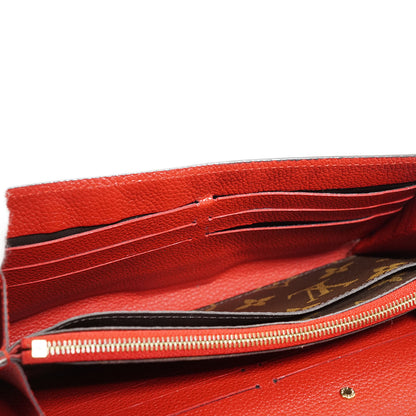 Monogram Portefeuille Pallas Cherry Red Long Wallet