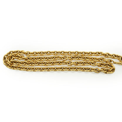 Vintage CC Sunburst Cut-out Long Necklace GP
