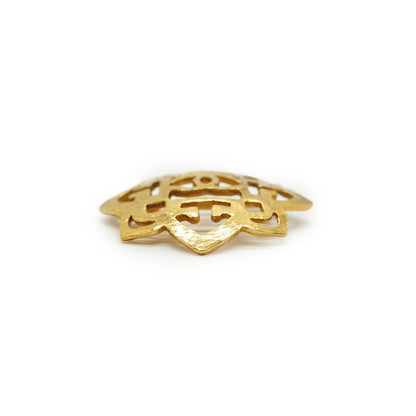Vintage CC Filigree Cut-out Flower Large Brooch GP
