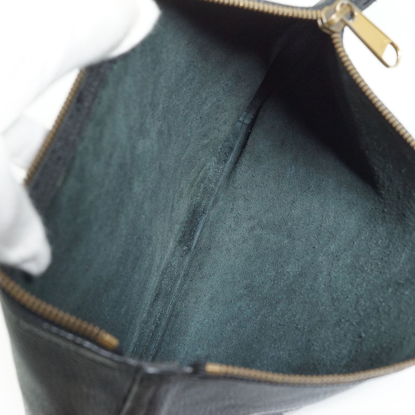 Interlocking GG Grained Leather Sherry Line Clutch