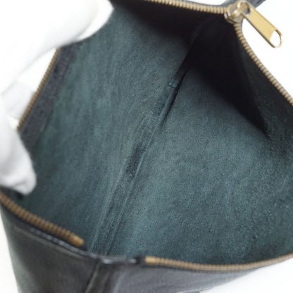 Interlocking GG Grained Leather Sherry Line Clutch