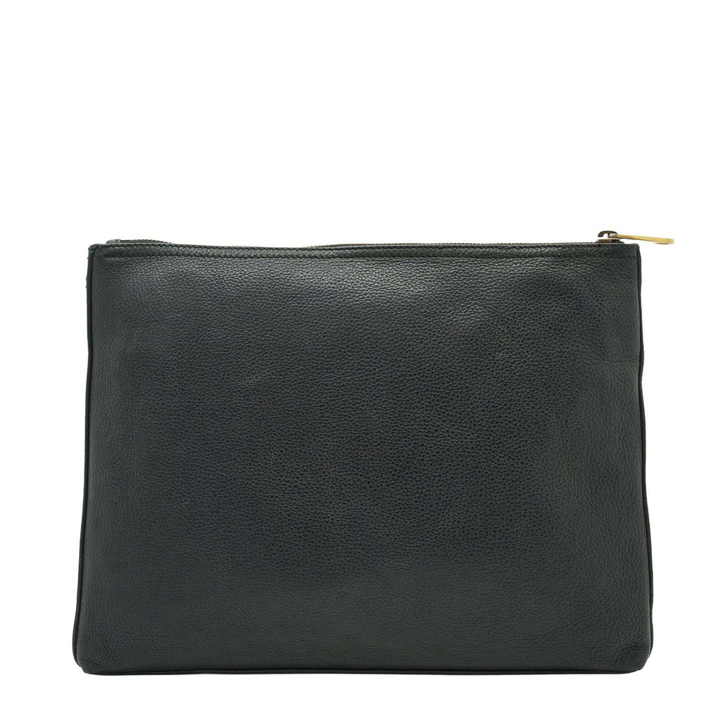 Interlocking GG Grained Leather Sherry Line Clutch