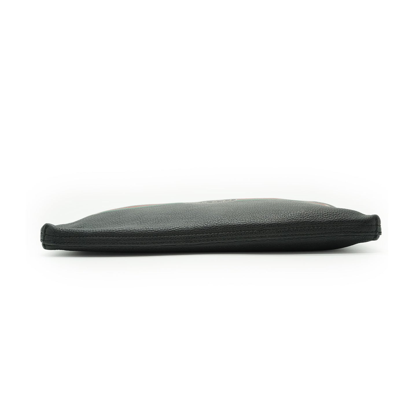 Interlocking GG Grained Leather Sherry Line Clutch