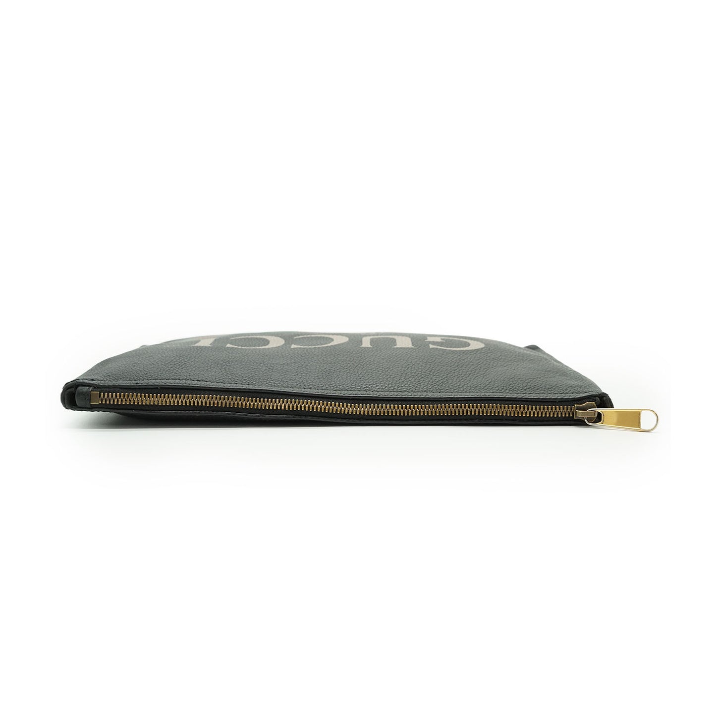 Interlocking GG Grained Leather Sherry Line Clutch