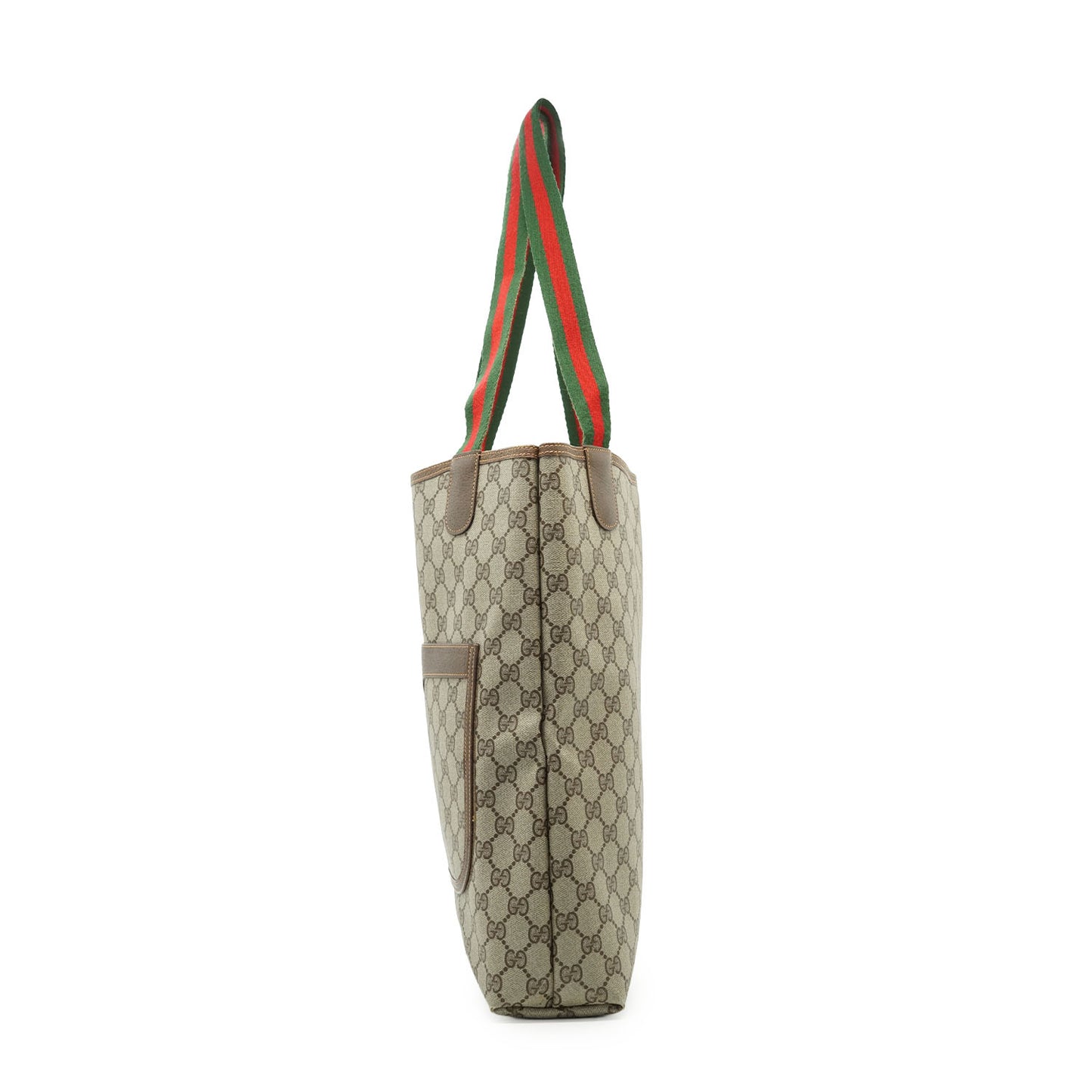 Vintage GG Supreme Coated Canvas Sherry Line Front Pocket Tote