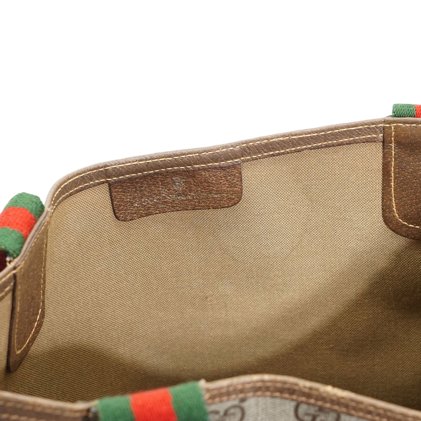 Vintage GG Supreme Coated Canvas Sherry Line Front Pocket Tote
