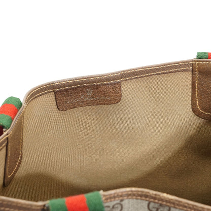 Vintage GG Supreme Coated Canvas Sherry Line Front Pocket Tote