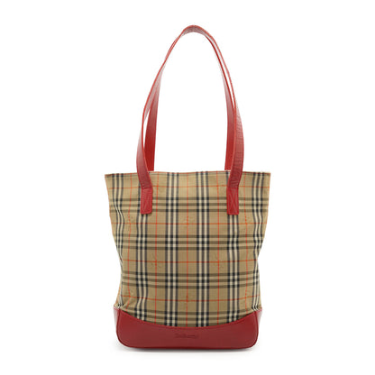 Vintage Haymarket Nova Check Canvas Leather Tote