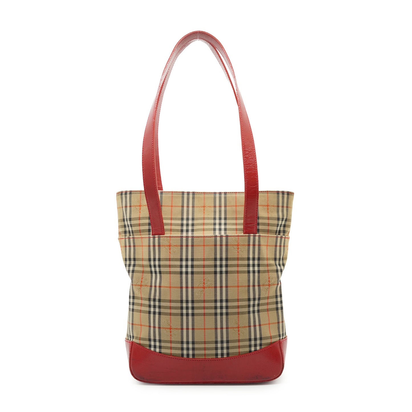 Vintage Haymarket Nova Check Canvas Leather Tote
