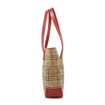 Vintage Haymarket Nova Check Canvas Leather Tote