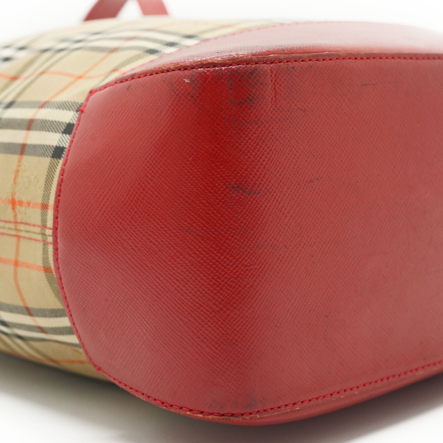 Vintage Haymarket Nova Check Canvas Leather Tote