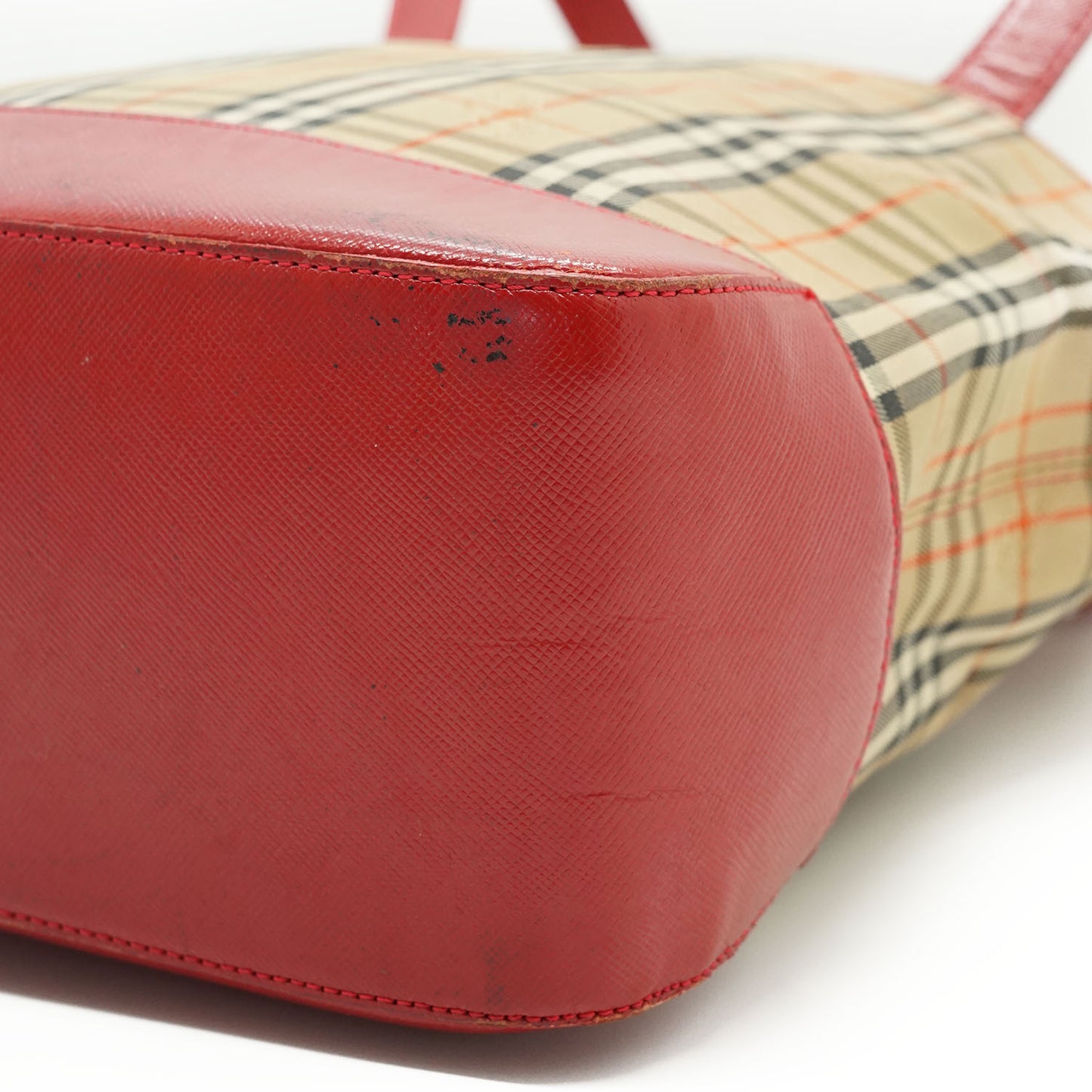 Vintage Haymarket Nova Check Canvas Leather Tote