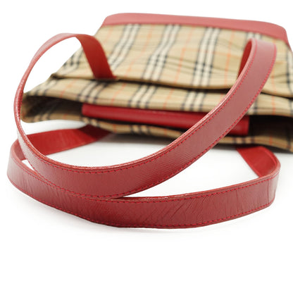Vintage Haymarket Nova Check Canvas Leather Tote