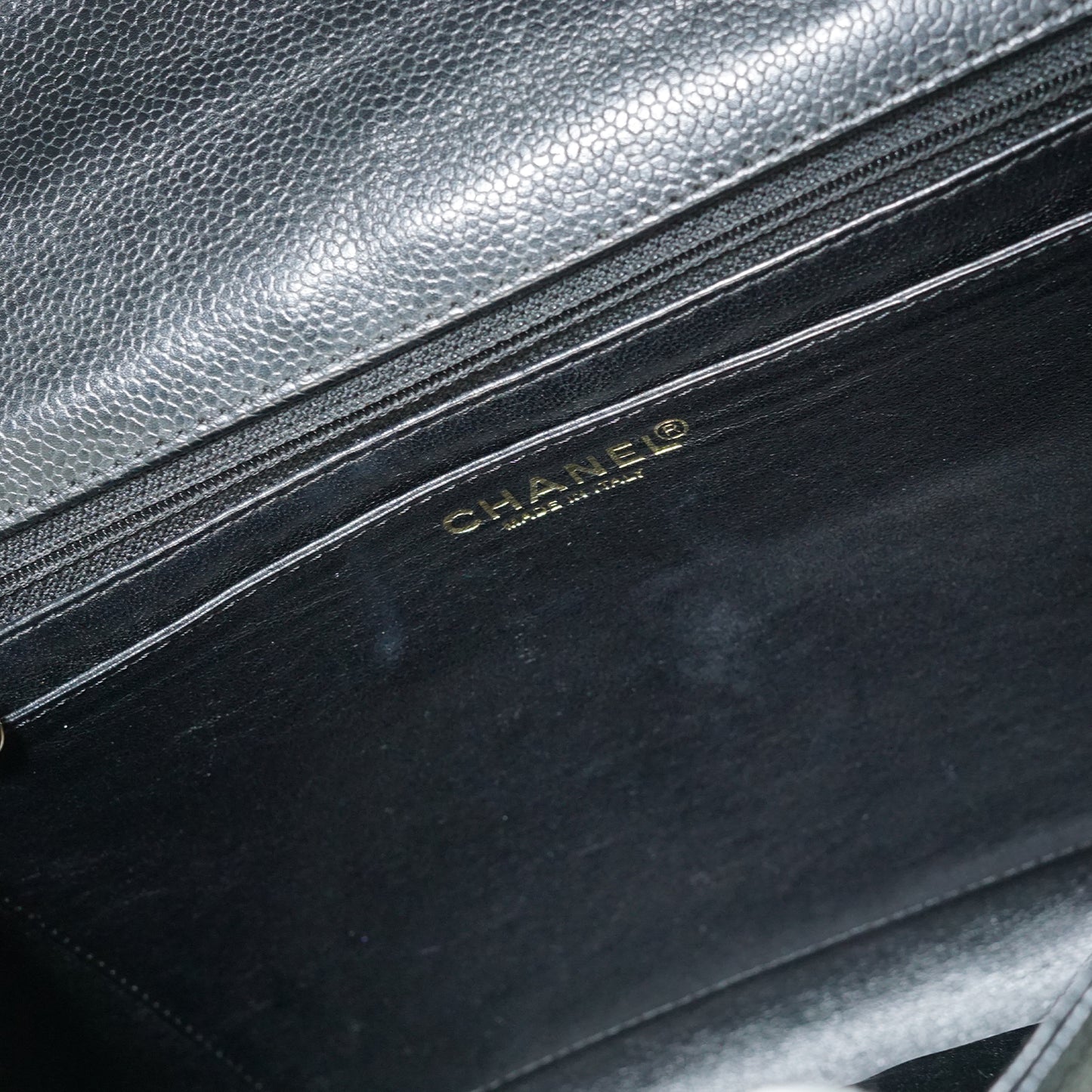Caviar Skin Matelasse Kelly Flap Top Handle Bag