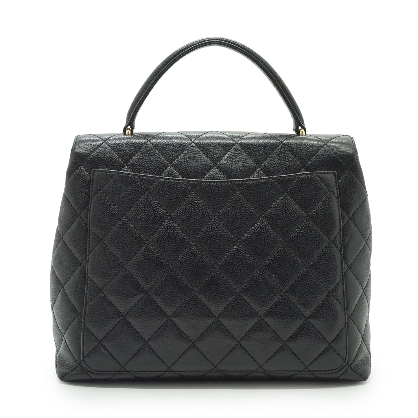 Caviar Skin Matelasse Kelly Flap Top Handle Bag