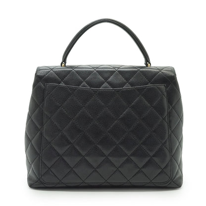 Caviar Skin Matelasse Kelly Flap Top Handle Bag