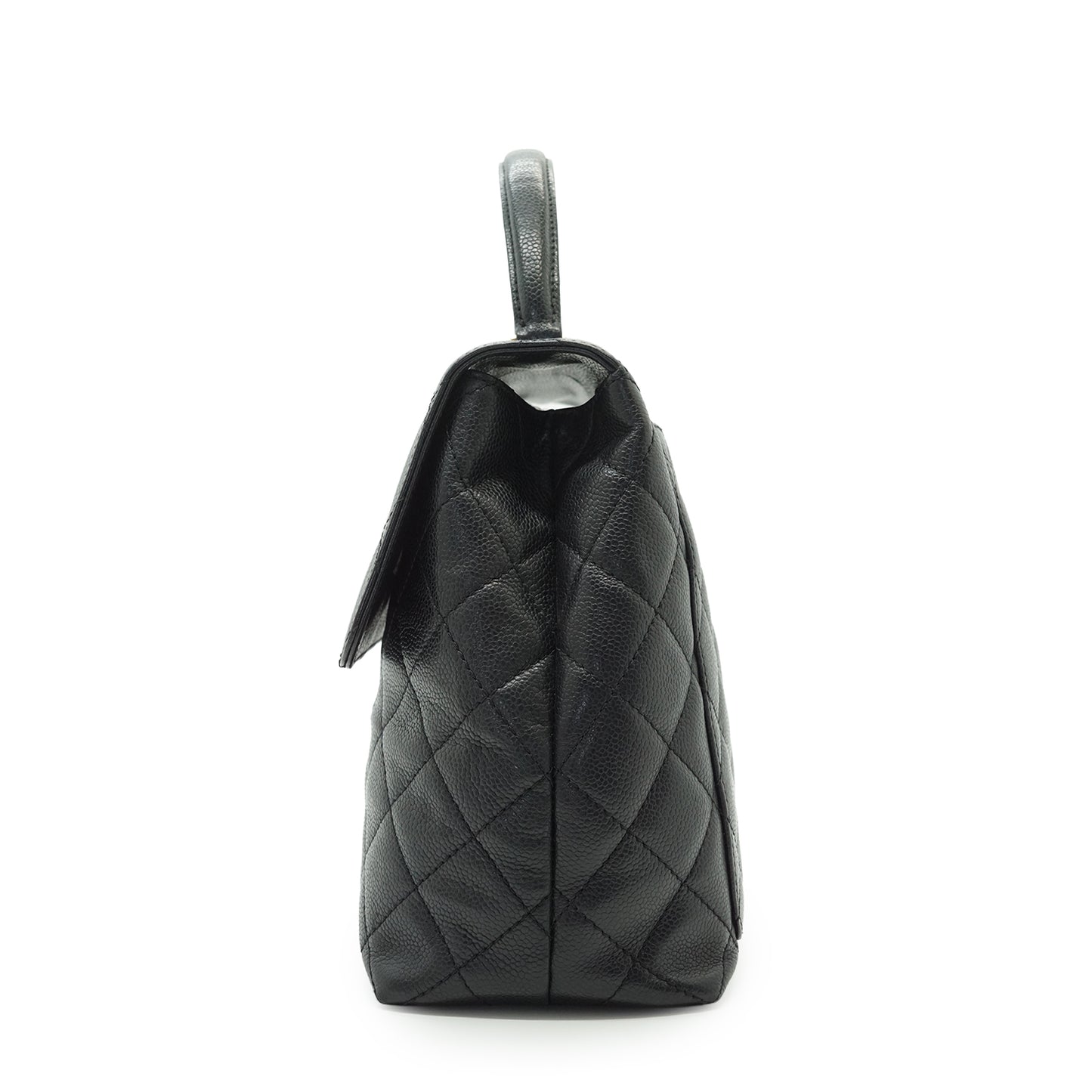 Caviar Skin Matelasse Kelly Flap Top Handle Bag