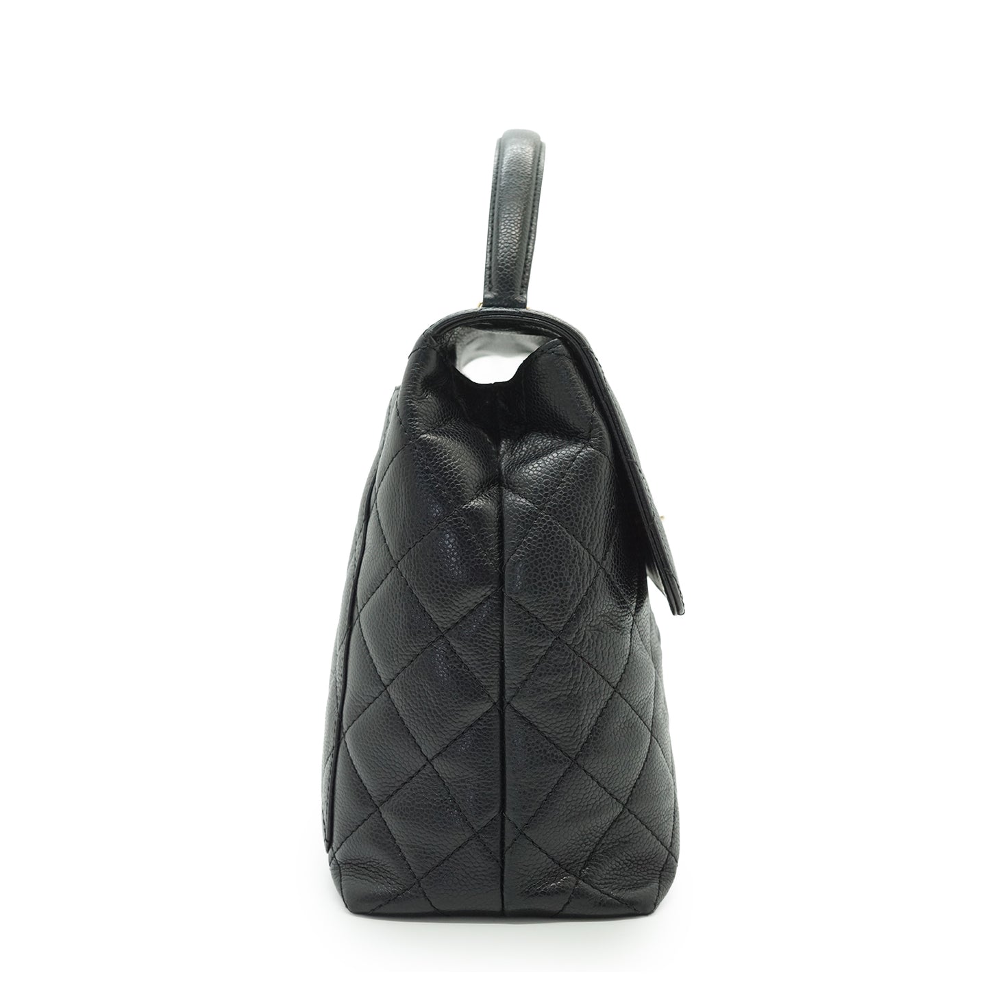 Caviar Skin Matelasse Kelly Flap Top Handle Bag