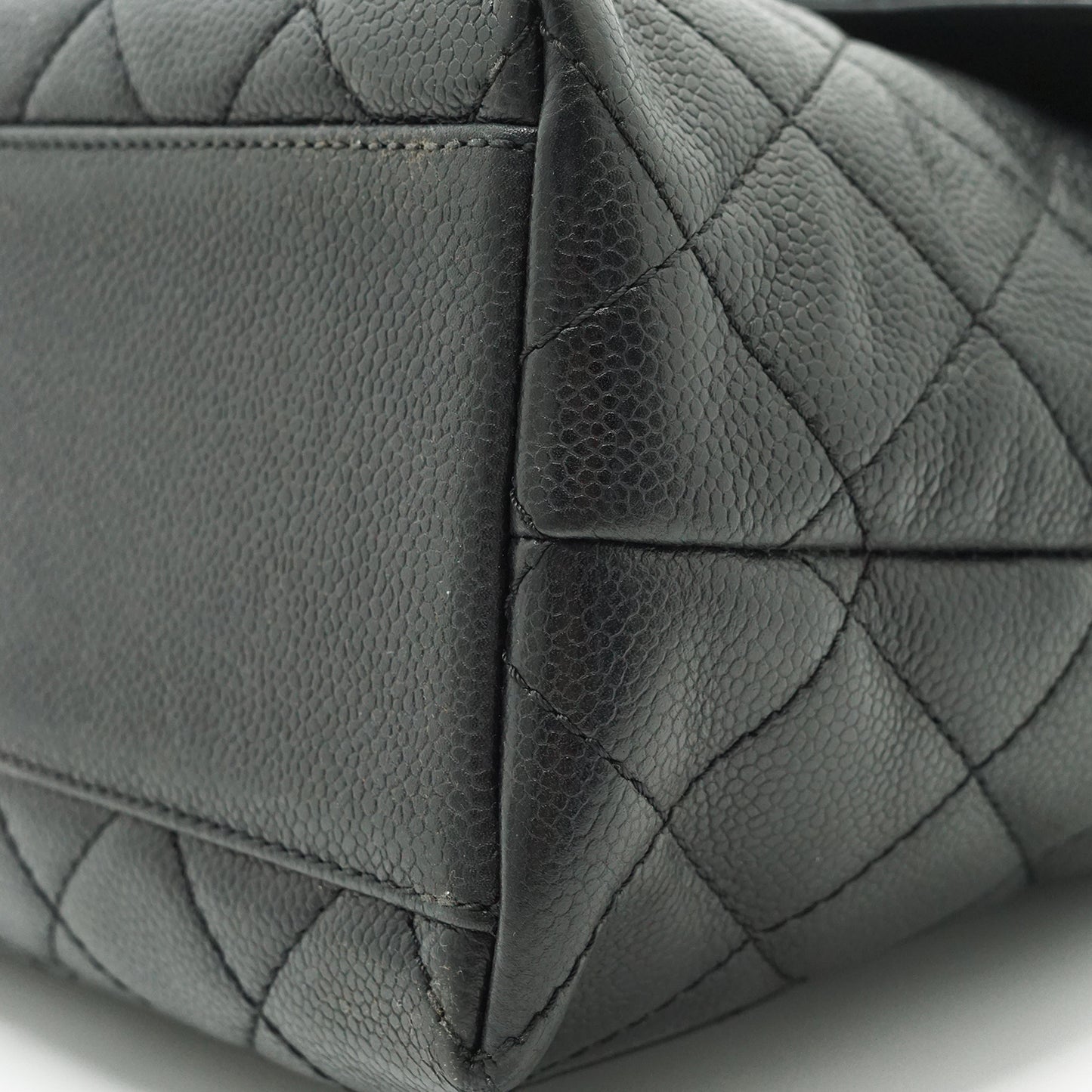 Caviar Skin Matelasse Kelly Flap Top Handle Bag