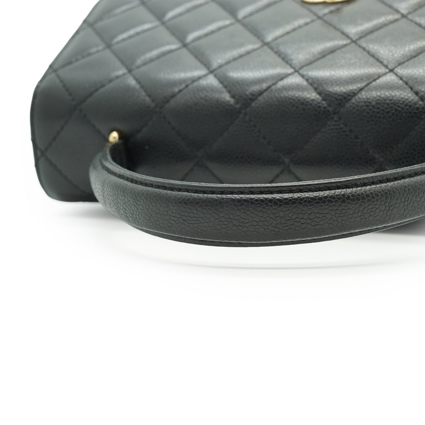 Caviar Skin Matelasse Kelly Flap Top Handle Bag