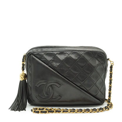 CC Lambskin Matelasse Tassel Chain Shoulder Camera Bag