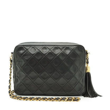 CC Lambskin Matelasse Tassel Chain Shoulder Camera Bag