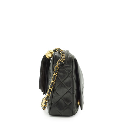 CC Lambskin Matelasse Tassel Chain Shoulder Camera Bag