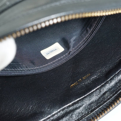 CC Lambskin Fringe Diamond-Quilted Chain Shoulder Camera Bag