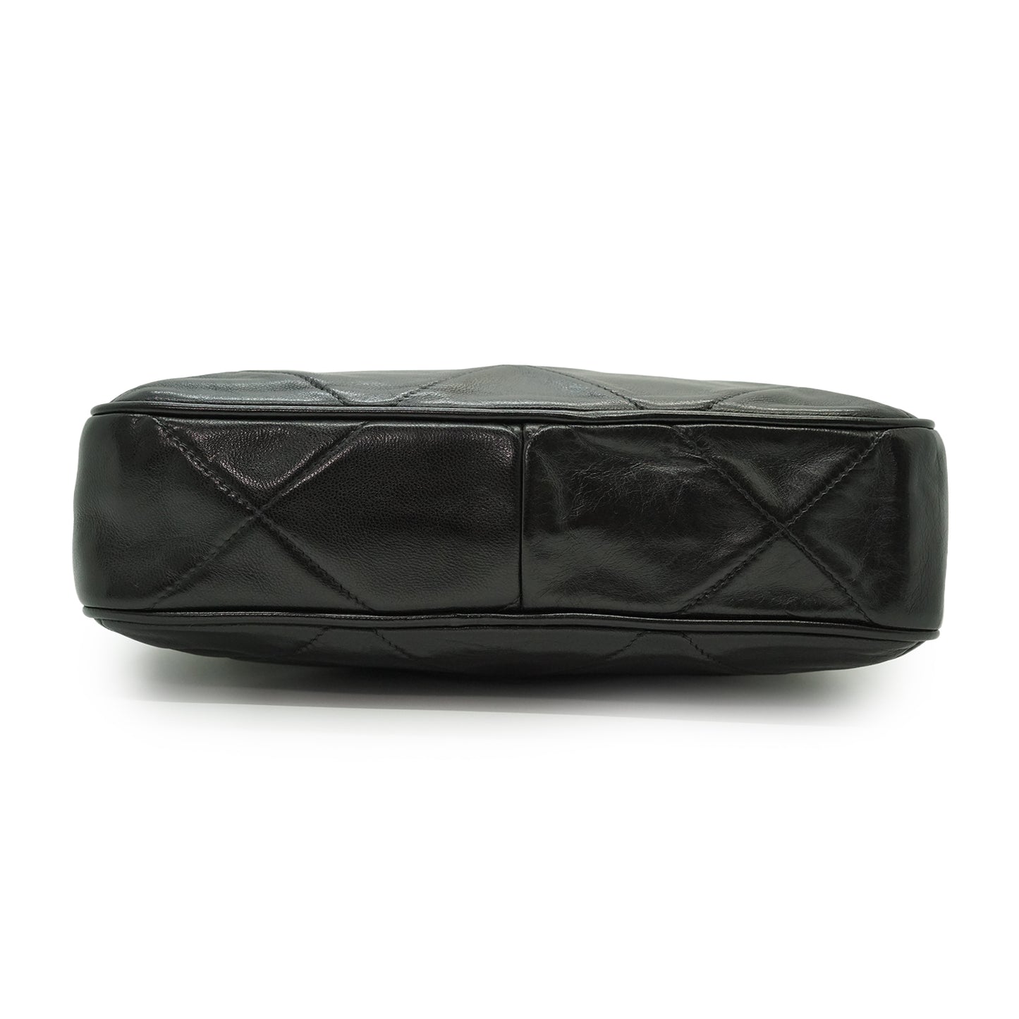 CC Lambskin Fringe Diamond-Quilted Chain Shoulder Camera Bag