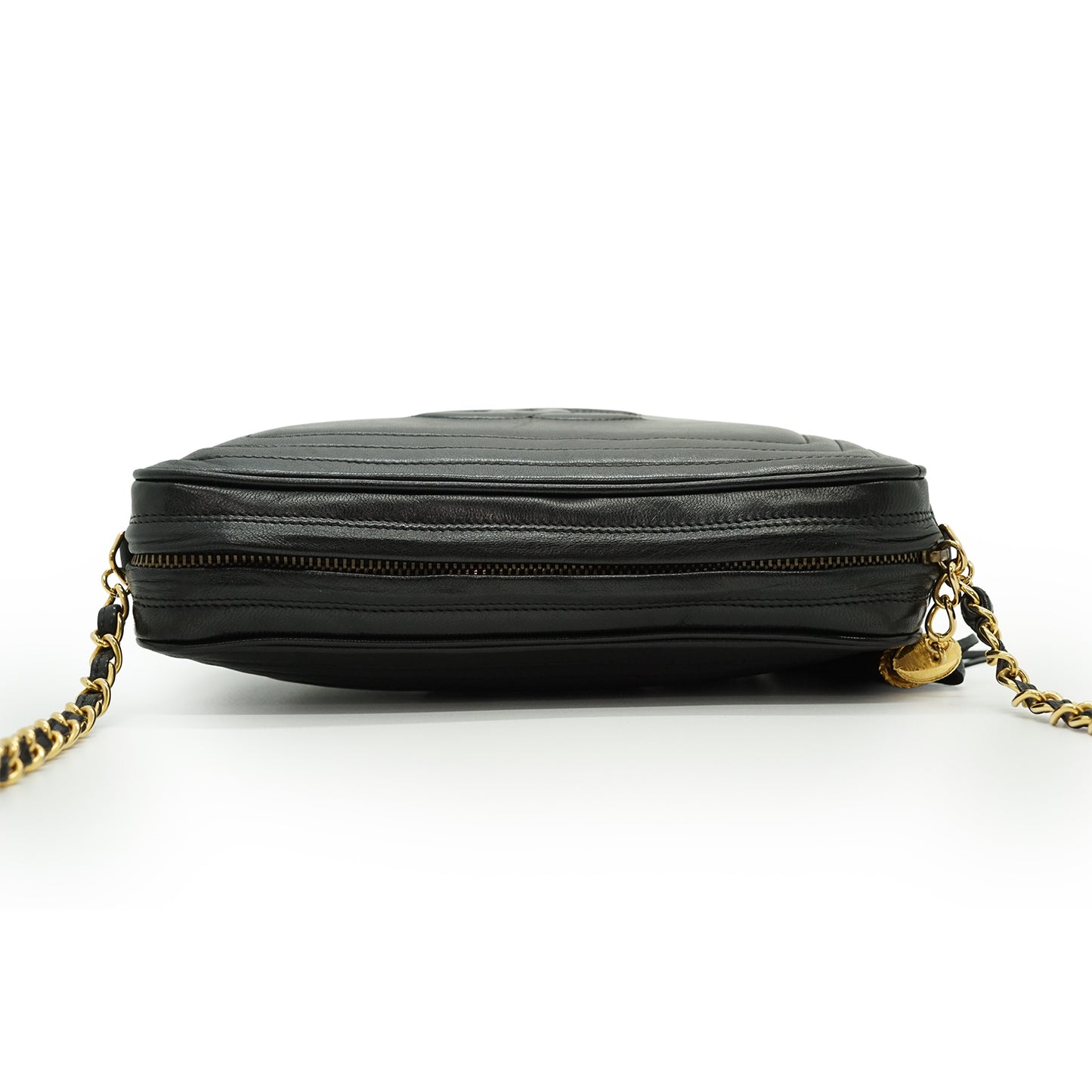 Vintage CC Lambskin Fringe Chain Shoulder Camera Bag