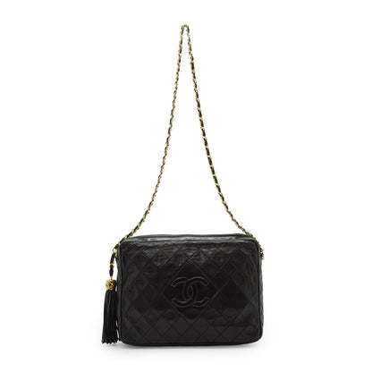 CC Lambskin Matelasse Fringe Chain Shoulder Camera Bag